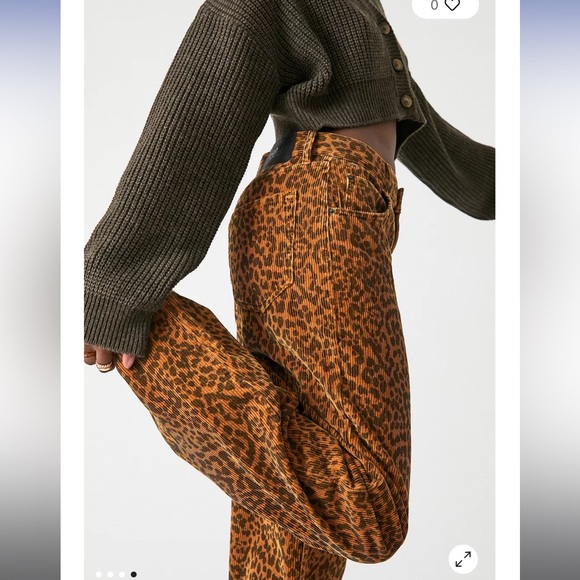 BDG Urban Outfitters Leopard Print Corduroy 90’s Baggy Boyfriend Pants - Picture 6 of 11